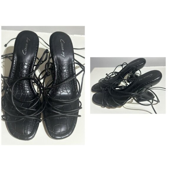 Circus by Sam Edelman Black Strappy Heel sandal- PRELOVED- 9 - Picture 6 of 13